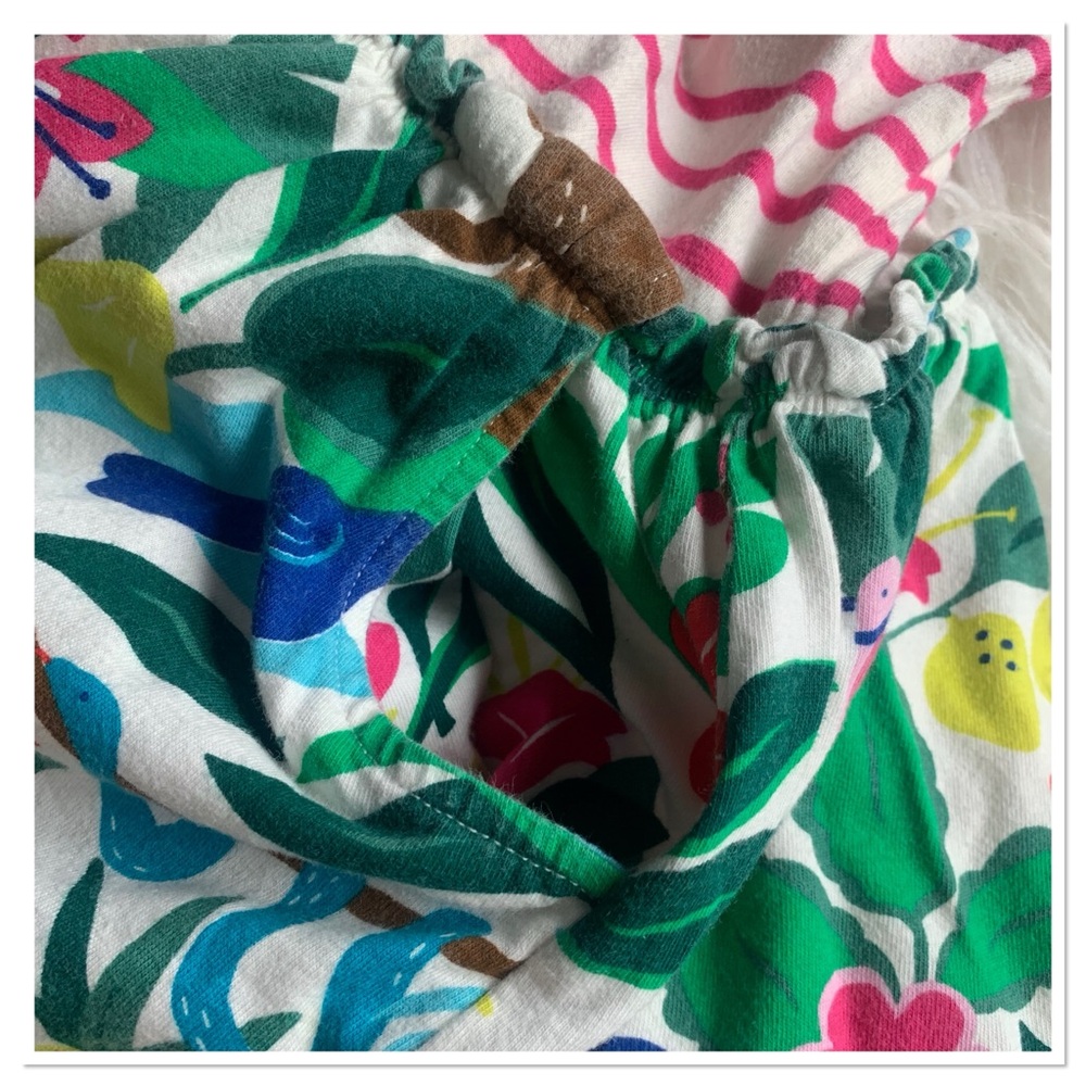 Mini Boden Hotchpotch Jersey Dress Green Pink 2T - Picture 4 of 7